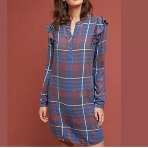 Cloth & Stone Plaid Shirt Dress